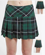 Tripp NYC green plaid woven mini skirt