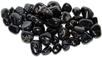 black onyx tumbled assorted 1 to 1 1/2 inch stones