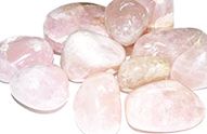 rose quartz tumbled assorted 5/8 to 1 1/4 inch stones