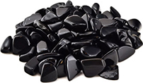 black Obsidian tumbled assorted 1 to 1 1/2 inch stones