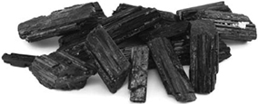 Black tourmaline untumbled specimen