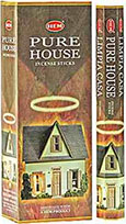 Hem Pure House incense 9 inch 20 stick hex pack