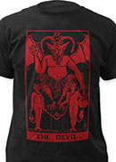 The Devil tarot Impact mens' black/red t-shirt