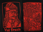 Vlad Dracula Impact mens' red ink t-shirt with back print