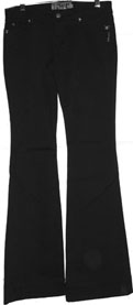 Tripp black skull pocket flared womens jeans