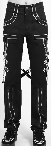 Tripp mens/unisex black/red or blk/wht Band pant