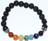 8mm lava chakra bead stretch bracelet