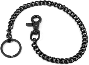 Mascorro Leather matte black chain and claw hook 12 inch wallet chain