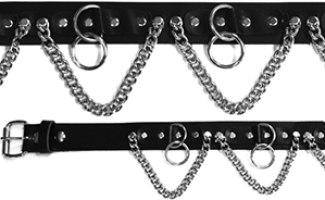 Mascorro Leather 1 1/2 inch o ring bondage leather belt