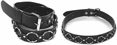 Mascorro Leather 1 3/4 inch o-ring bondage belt