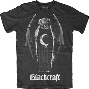 Blackcraft Bat Casket black unisex tee shirt
