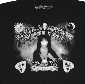 Kreepsville black Elvira Spirit Board  officially licensed adult unisex t-shirt