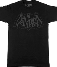 Kreepsville Vampira retro bat black unisex t-shirt