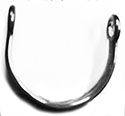 Stainless steel Gauntlet horseshoe for 14 ga nipple barbell