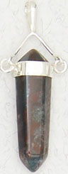 Nirvana crystal bloodstone point on black cord