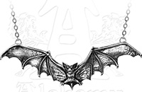 Alchemy of England English pewter Gothic Bat necklace