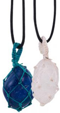 Agate tumbled wrap pendant necklace on cord