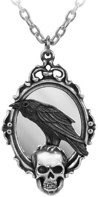 Alchemy of England English pewter Reflections of Poe raven pendant necklace