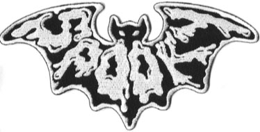Kreepsville Spooky Bat embroidered iron on patch.