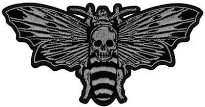 Kreepsville iron on Death Moth Velvet luxe patch 