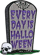 Kreepsville Everyday is Halloween iron on embroidered patch