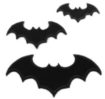  Flying bats patch set of 3