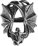 Alchemy of England fine English pewter Stealth bat ring
