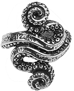 Alchemy English pewter Kraken ring