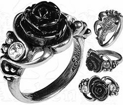 Alchemy Gothic English pewter Bacchanal Rose ring
