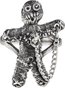 Alchemy fine English pewter Voodoo Doll ring