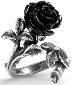 Alchemy English pewter Wild Black Rose ring