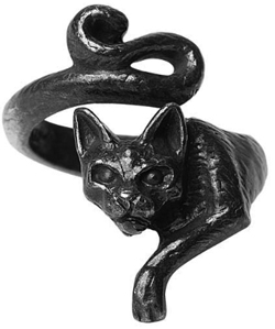 Alchemy English pewter Le Chat Noir ring