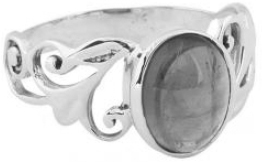 Benjamin Int. sterling silver black onyx oval scrolled shank ring 