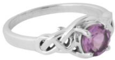 Benjamin Int. sterling silver amethyst twisted rope ring