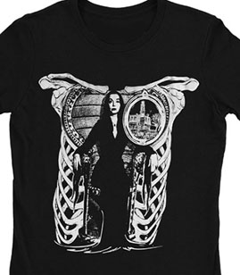 Rock Rebel Morticia Addams women's T-shirt