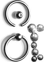 10 ga dimpled steel captive ball for captive ring. Ring not included