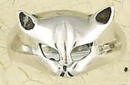 Nirvana sterling silver cats ring