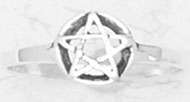  Nirvana sterling silver pentacle ring