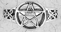 Nirvana sterling silver pentacle ring