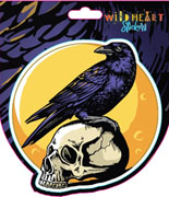 Crow skull sticker 