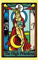 The High Priestess tarot card sticker