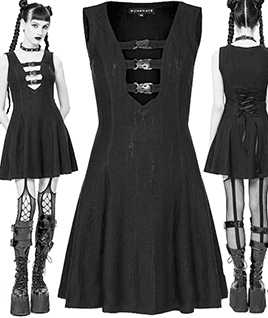 Punk Rave Wicked Visions black dress