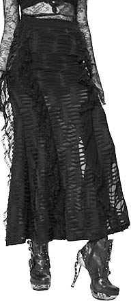 Punk Rave 3 D lace decayed knit skirt