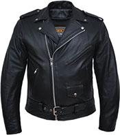  genuine cowhide leather men's classic motorcycle jacket