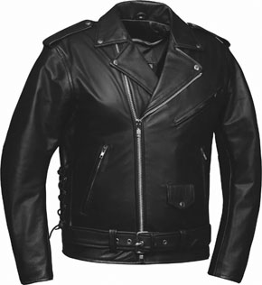 premium genuine cowhide leather men's side laced motorcycle jacket