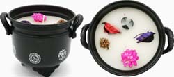 White sage 7 chakras cauldron candle