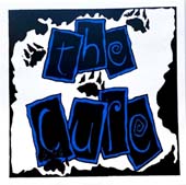 The Cure blue name  sticker
