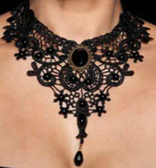 Victorian gothic lace choker