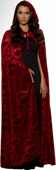 Black velvet Underwraps hooded vampire cape