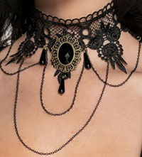 Victorian gothic lace choker